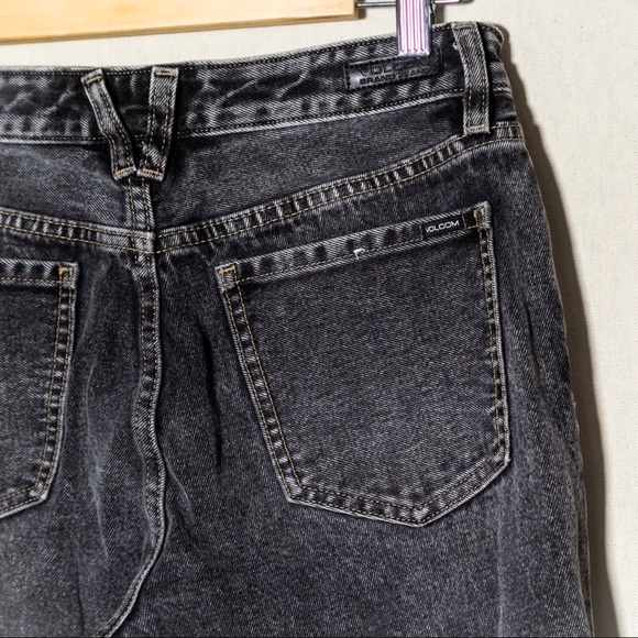 Volcom Womens Skinny Fit High Rise Acid Wash Jeans - Picture 3 of 6